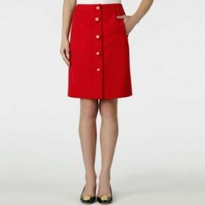 Kate Spade “Faylyn” Button-front Skirt